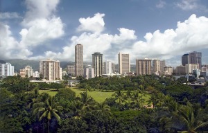 A skyline view of Honolulu's Waikiki area. —David Johanson Vasquez ©